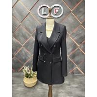 6 Button Blazer Jacket Black