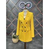 6 Button Blazer Jacket Mustard Yellow