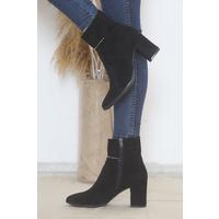 7 Cm Heeled Boots Suede Black - 15557.264.