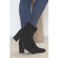 7 Cm Heeled Boots Suede Black - 15557.264.