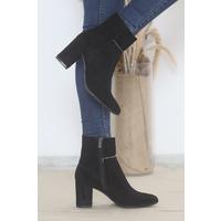 7 Cm Heeled Boots Suede Black - 15557.264.