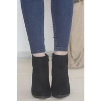 7 Cm Heeled Boots Suede Black - 12024.264.