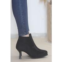 7 Cm Heeled Boots Suede Black - 12024.264.