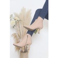 7 Cm Heeled Boots Beige - 12024.264.