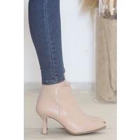 7 Cm Heeled Boots Beige - 12024.264.