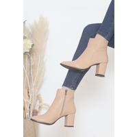 7 Cm Heeled Boots Beige - 15536.264.