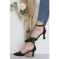 7 Cm Heeled Shoes Black Leather - 18214.264.