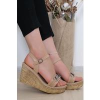 9 Cm Straw Sole Sandals Skin - 10969.264.