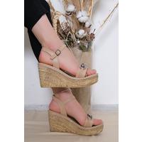 9 Cm Straw Sole Sandals Skin - 10969.264.