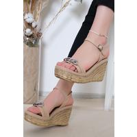 9 Cm Straw Sole Sandals Skin - 10969.264.