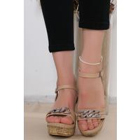 9 Cm Straw Sole Sandals Skin - 10969.264.