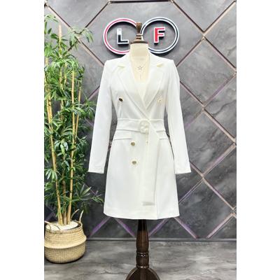 90 cm Jacket Dress White