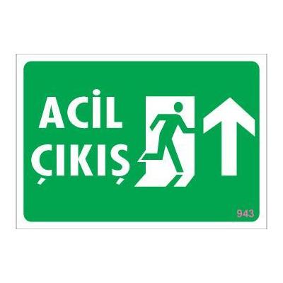 Acil Çıkış Uyarı Levhası 17,5x25 KOD:943