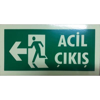 Acil Çıkış Uyarı Levhası 12,5x25 KOD: DEK FL 941