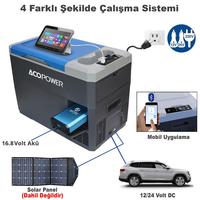 Acopower VX28 12/24/220Volt Akülü/Kablolu 28Litre Kompresörlü Outdoor Oto Buzdolabı + Powerbank + LED Lamba