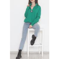 Emblem Zippered Sweat Green - 12587.514.