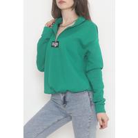 Emblem Zippered Sweat Green - 12587.514.