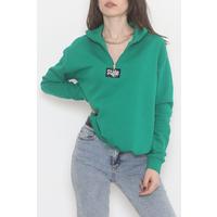 Emblem Zippered Sweat Green - 12587.514.