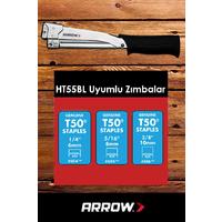 Arrow Ht55Bl 610Mm Profesyonel Çekiç Tipi Mekanik Zımba Tabancası + 1250 Adet Zımba