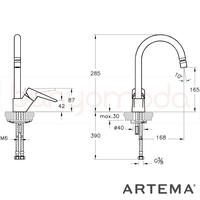 Artema A42148 Solid S Swan раковина краны