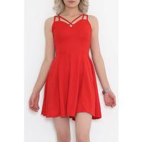 Strappy Scuba Dress Red - 2759.1595.