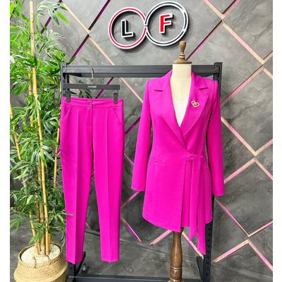 Tie-Up Suit Fuchsia