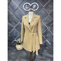 Tie-Up Blazer Jacket Tan