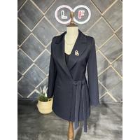 Tie-Up Blazer Jacket Black