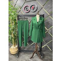 Tie-Up Blazer Jacket Emerald Green