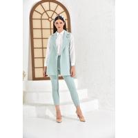 Tie Vest Suit Mint Green