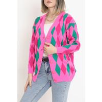 Diamond Pattern Cardigan Pink - 9246.291.