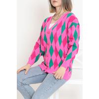 Diamond Pattern Cardigan Pink - 9246.291.