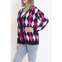 Baklava Pattern Cardigan Lacipembe - 9246.291.