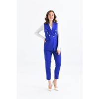 Balmain Vest Suit Saks Blue