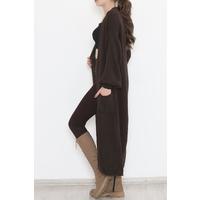 Balloon Sleeve Cardigan Acıkahve - 10620.1323.