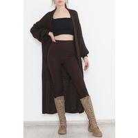 Balloon Sleeve Cardigan Acıkahve - 10620.1323.