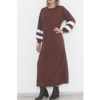 Balloon Sleeve Dress Brown - 10007.1778.