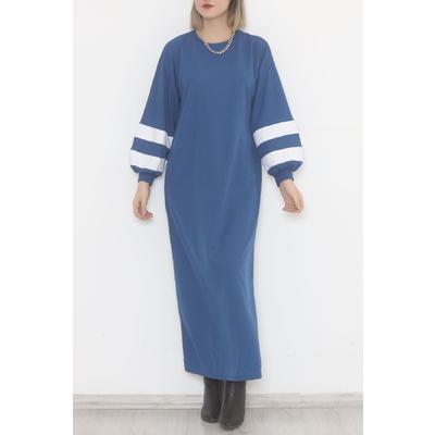 Balloon Sleeve Dress Blue - 10007.1778.