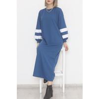 Balloon Sleeve Dress Blue - 10007.1778.