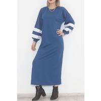 Balloon Sleeve Dress Blue - 10007.1778.