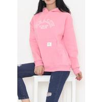 Baskılı Kapşonlu Sweat Pembe - 457.1145.