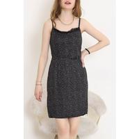 Printed Nightgown Dress Black1 - 9228.1287.