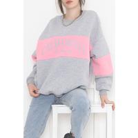 Baskılı Çift Renk Sweat Pembe - 1246.105.