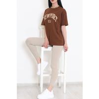 Printed T-Shirt Brown - 1195.275.