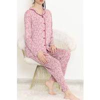 Printed Button Polyviscon Suit Rose - 727.1287.