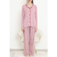 Printed Button Polyviscon Suit Rose - 727.1287.