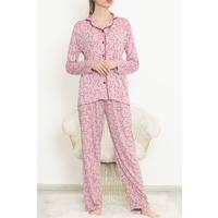 Printed Button Polyviscon Suit Rose - 727.1287.