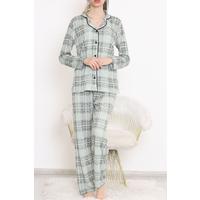 Printed Button Polyviscon Suit Mint - 727.1287.