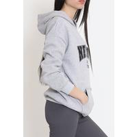 Printed Hooded Sweat Gray - 15583.1554.