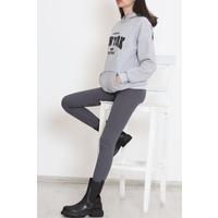 Printed Hooded Sweat Gray - 15583.1554.